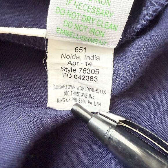 Lilly Pulitzer XS Sarah True Navy Beaded Embellished 3/4 Sleeve Tunic Dress - Picture 10 of 12